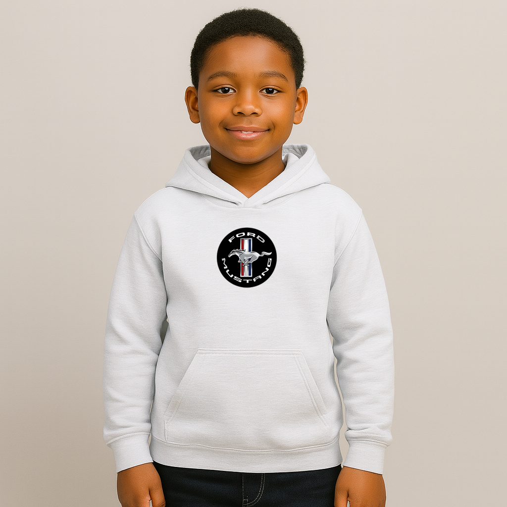 Youth Kids Ford Mustang Motorsport Car Pullover Hoodie